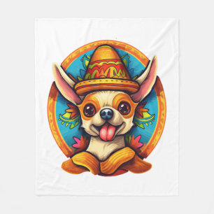 Manta Polar Chihuahua México Cinco de Mayo Perro gracioso