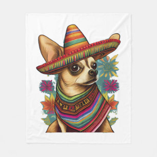 Manta Polar Chihuahua México Cinco de Mayo Perro gracioso