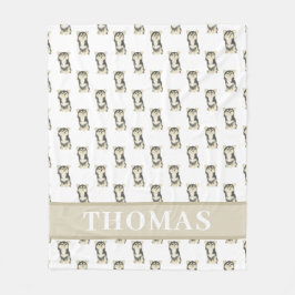 Manta Polar Chihuahua personalizado (tricolor haído hace mucho