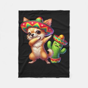 Manta Polar Chihuahua Sombrero Cinco De Mayo Cactus Mexicano K
