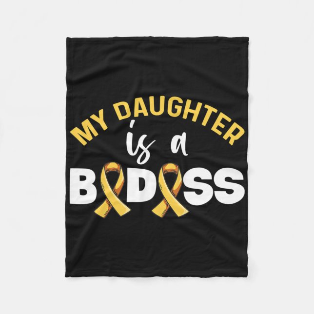 Manta Polar Childhood Cancer Awareness Design For A Dad Of A W (Anverso)