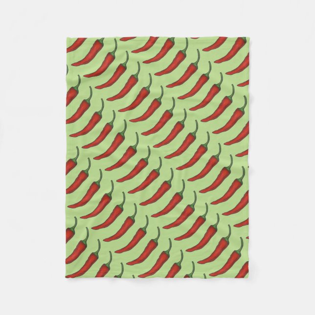 Manta Polar Chili caliente verde rojo Chile Pimienta comida ve (Anverso)