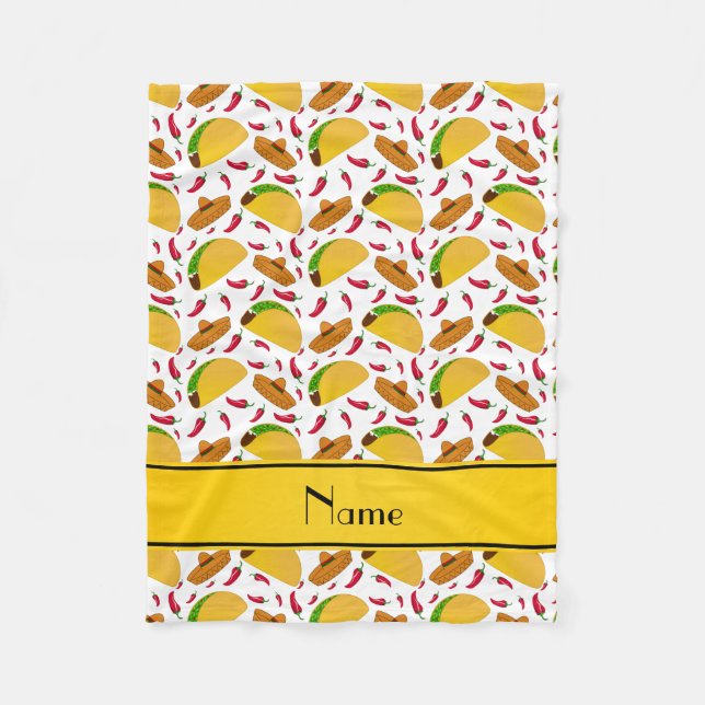 Manta Polar Chilis blancos conocidos personalizados de los (Anverso)