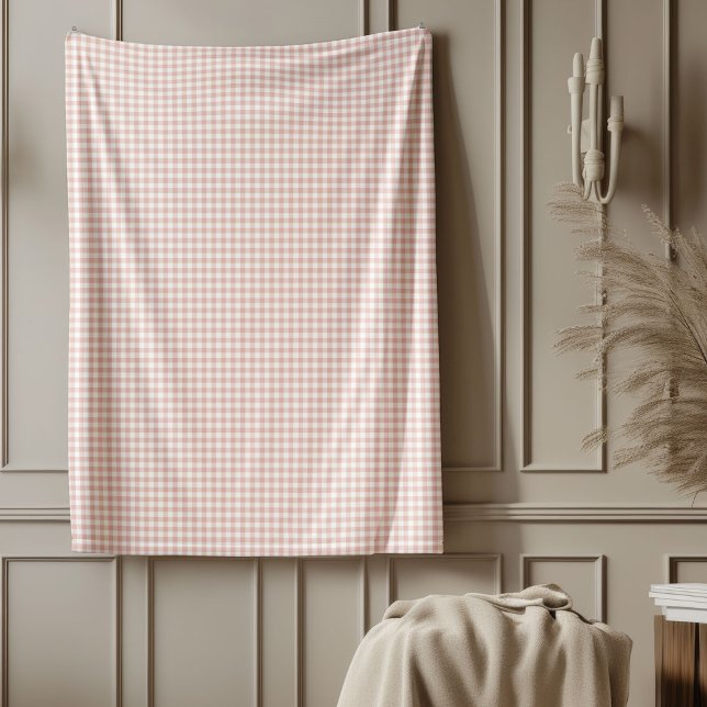 Manta Polar Chimenea de oro Rosa clásico para elegantes casas (Classic Rose Gold Check Throw for Stylish Homes Fleece Blanket)