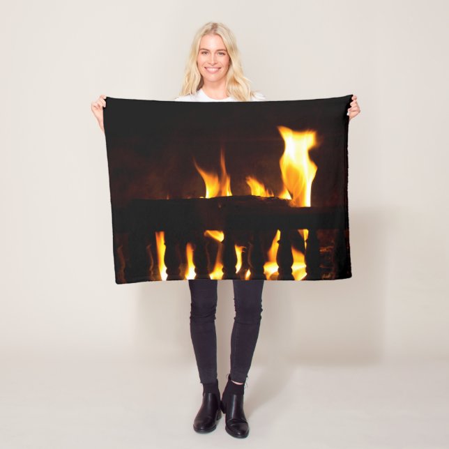 Manta Polar Chimenea en casa (In situ)