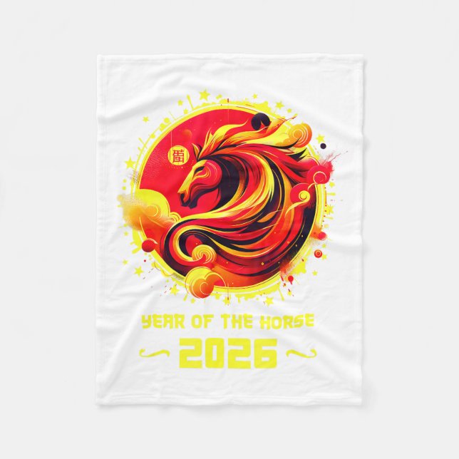Manta Polar Chinese New Year 2026 Horse Happy Chinese New Year (Anverso)