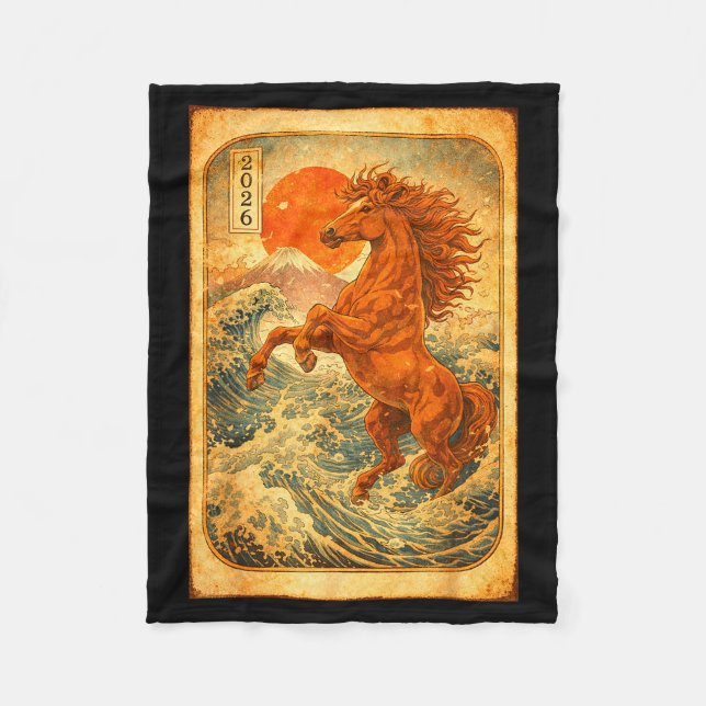 Manta Polar Chinese New Year 2026 Of The Horse Lunar New Year  (Anverso)