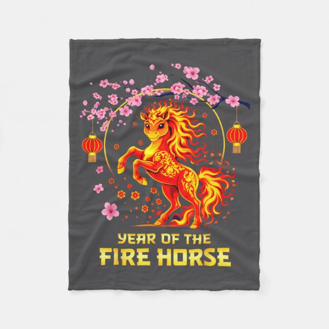 Manta Polar Chinese New Year 2026 Year Of The Fire Horse  (Anverso)