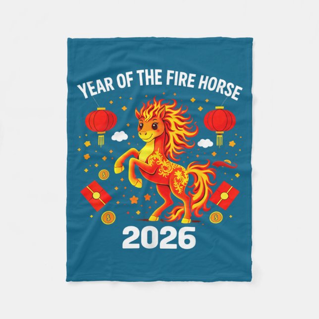 Manta Polar Chinese New Year 2026 Year Of The Fire Horse  (Anverso)
