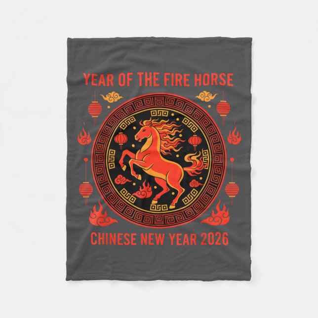 Manta Polar Chinese New Year 2026 Year Of The Fire Horse  (Anverso)