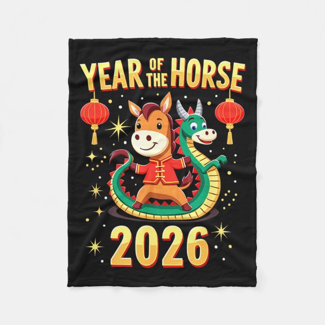 Manta Polar Chinese New Year 2026 Year Of The Horse  (Anverso)