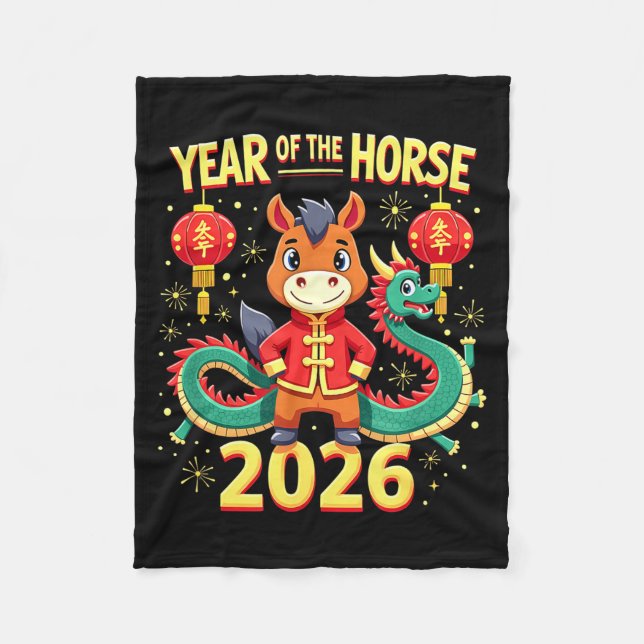 Manta Polar Chinese New Year 2026 Year Of The Horse  (Anverso)