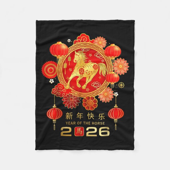 Manta Polar Chinese New Year 2026 Year Of The Horse  (Anverso)