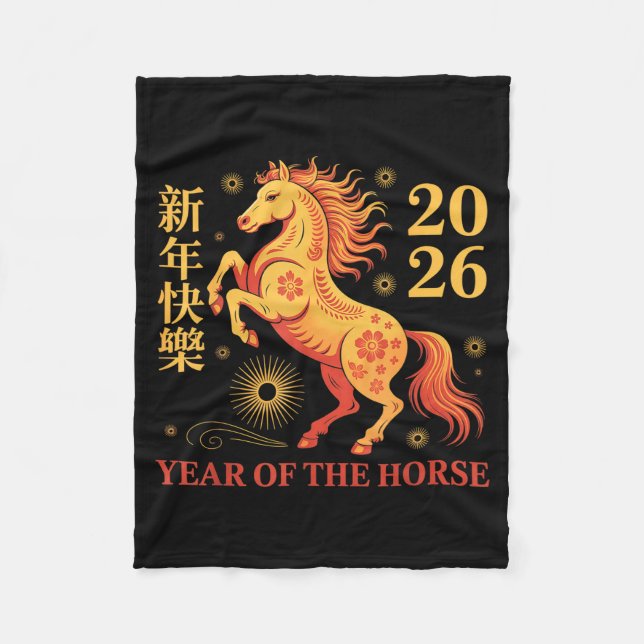 Manta Polar Chinese New Year 2026 Year Of The Horse 2026  (Anverso)