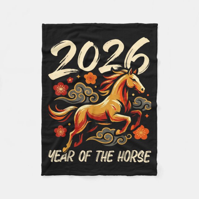 Manta Polar Chinese New Year Lunar Year Of The Horse 2026  (Anverso)