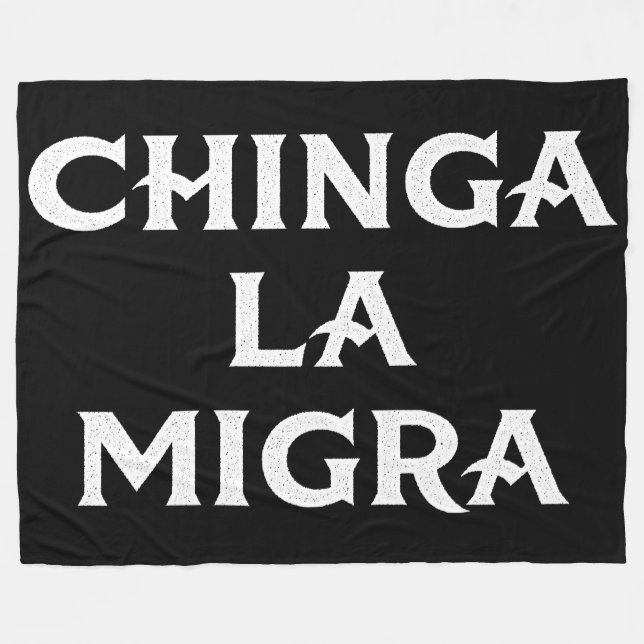 Manta Polar Chinga LA Migra (Frente (Horizontal))