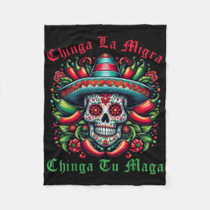 Manta Polar Chinga La Migra Chinga Tu Inmigrante Mexicano Dere