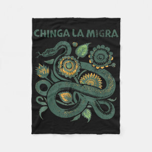 Manta Polar Chinga La Migra Pro Inmigración Fascismo Derechos