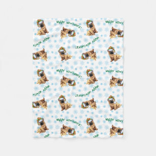 Manta Polar Chino feliz Shar-Pei de Howlidays