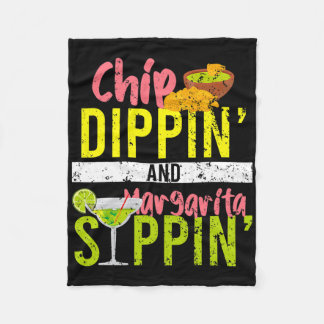 Manta Polar Chip Dippin Y Margarita Sippin Cinco De Mayo