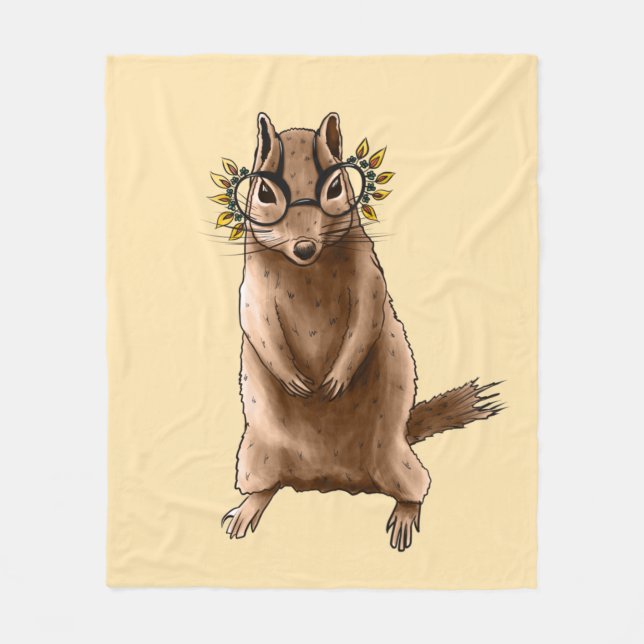 Manta Polar Chipmunk Cute Rodent Animal Hippie (Anverso)