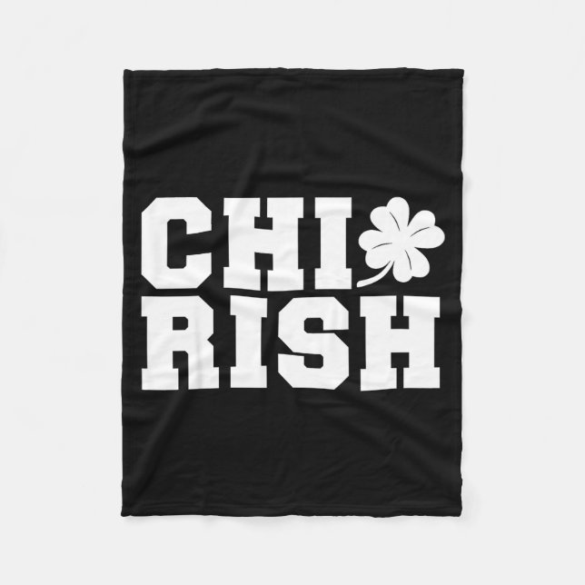 Manta Polar Chirish St. Patrick's Day Chi-irish Funny Chicago  (Anverso)