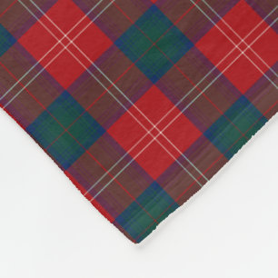 Manta Polar Chisholm Clan Tartán Plata escocesa Roja y Verde