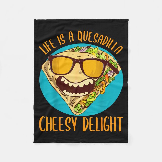 Manta Polar Chiste de quesadilla pun 5 de mayo comida mexicana (Anverso)