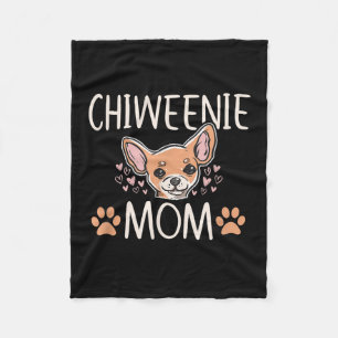 Manta Polar chiweenie mamá chihuahua lindo dueño de perro am