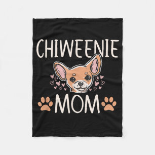 Manta Polar chiweenie mamá chihuahua lindo dueño de perro am