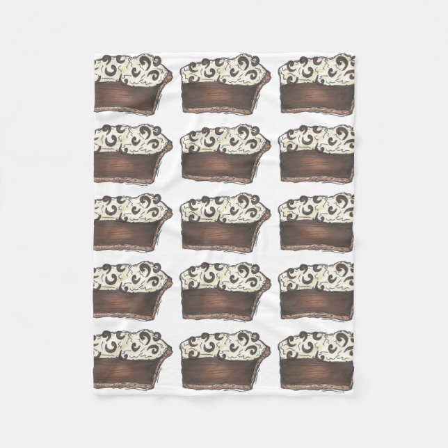 Manta Polar Chocolate Cream Slice Mississippi Mud Pie Foodie (Anverso)