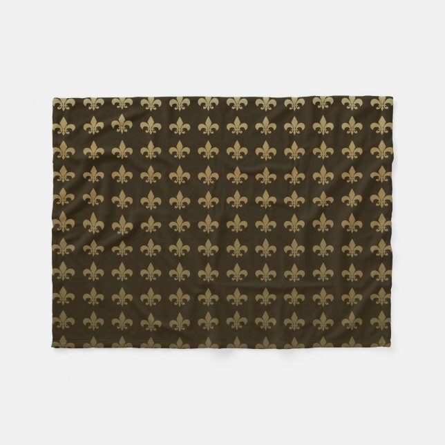 Manta Polar Chocolate Fleur de lis (Frente (Horizontal))