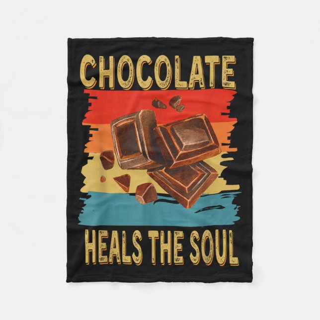 Manta Polar Chocolate Heals The Soul Funny Chocolate Lovers Re (Anverso)