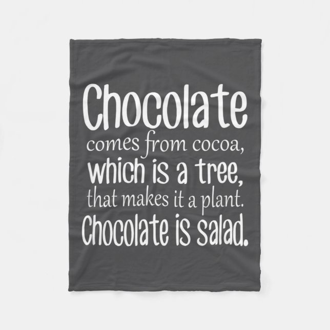 Manta Polar Chocolate Is Salad Funny Diet Quote  (Anverso)