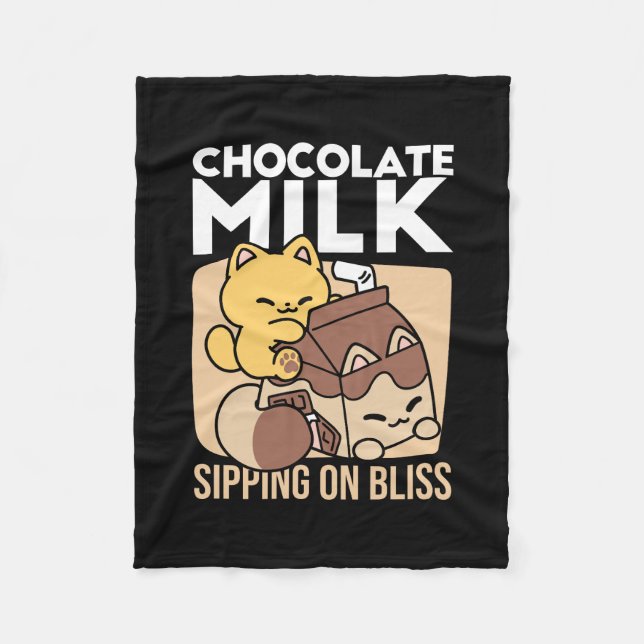 Manta Polar Chocolate Milk Sipping on Bliss – Kawaii Cat Food  (Anverso)
