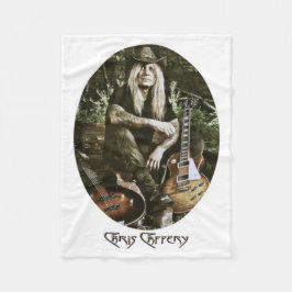 Manta Polar Chris Caffery Sentado con Guitars (oval)