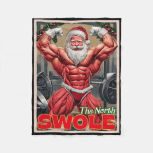 Manta Polar Chris Funny Muscular Santa Flex