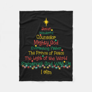 Manta Polar Christian Christmas Jesus Bible Names Xmas Tree Sh