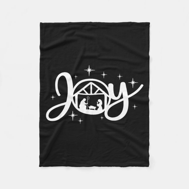 Manta Polar Christian Christmas Joy Jesus Nativity Scene Faith (Anverso)