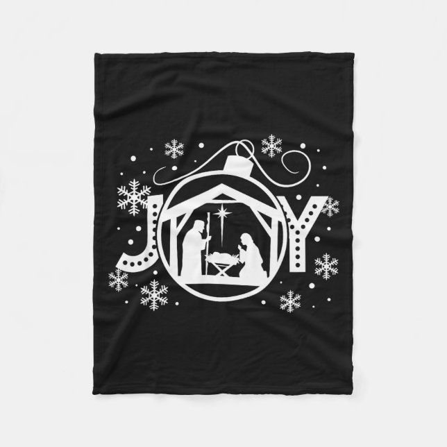 Manta Polar Christian Christmas Joy Jesus Nativity Scene Faith (Anverso)