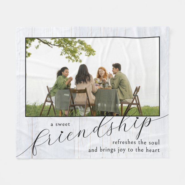 Manta Polar Christian Quote Friendship Fleece Blanket (Frente (Horizontal))