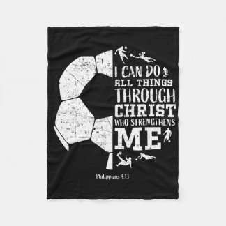 Manta Polar Christian Soccer Faith Graphic Bible Verse Philipp
