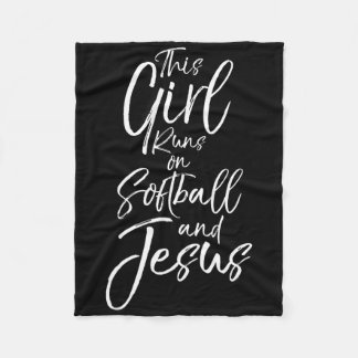 Manta Polar Christian Sport Gift This Girl Runs On Softll And 