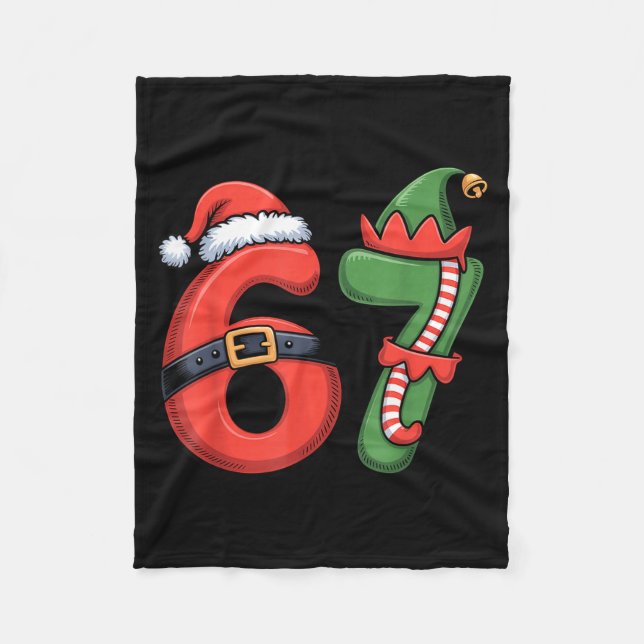 Manta Polar Christmas 67 Meme 67 Santa Elf - Six Seven  (Anverso)