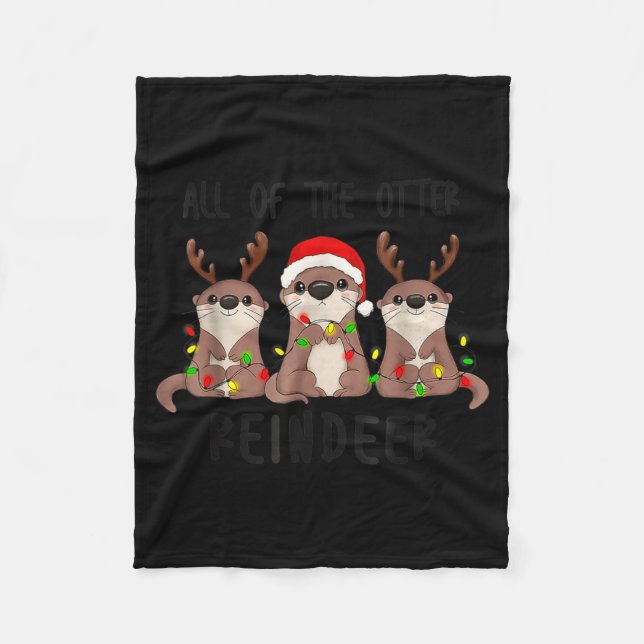 Manta Polar Christmas All Of The Otter Reindeer  (Anverso)
