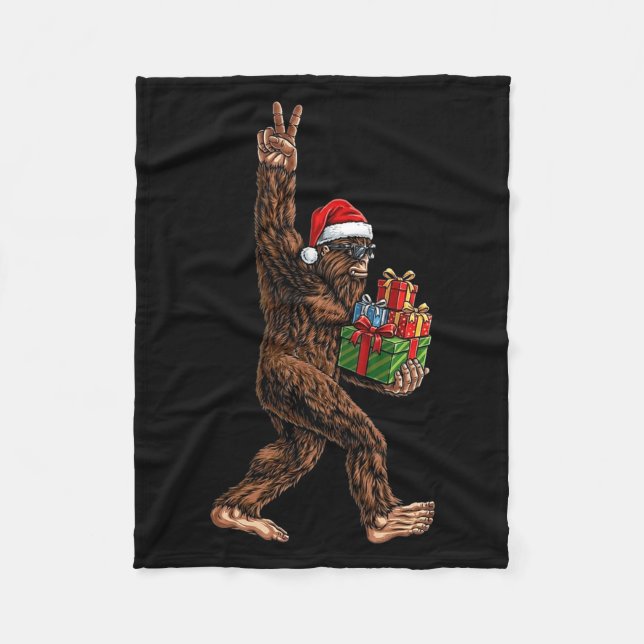 Manta Polar Christmas Bigfoot Santa Hat Funny Sasquatch Big Fo (Anverso)