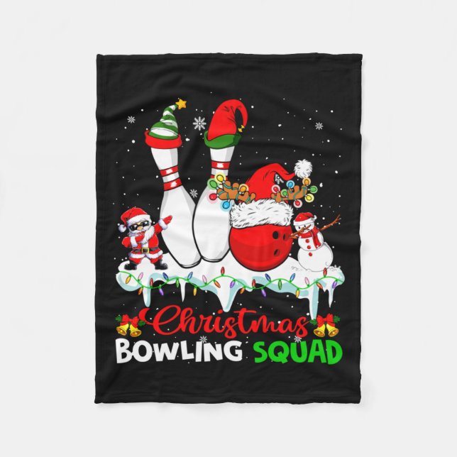 Manta Polar Christmas Bowling Squad Dabbing Santa Elf Bowling  (Anverso)