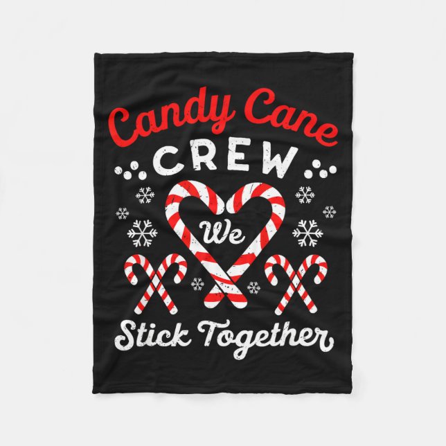 Manta Polar Christmas Candy Cane Heart Holiday Family Matching (Anverso)
