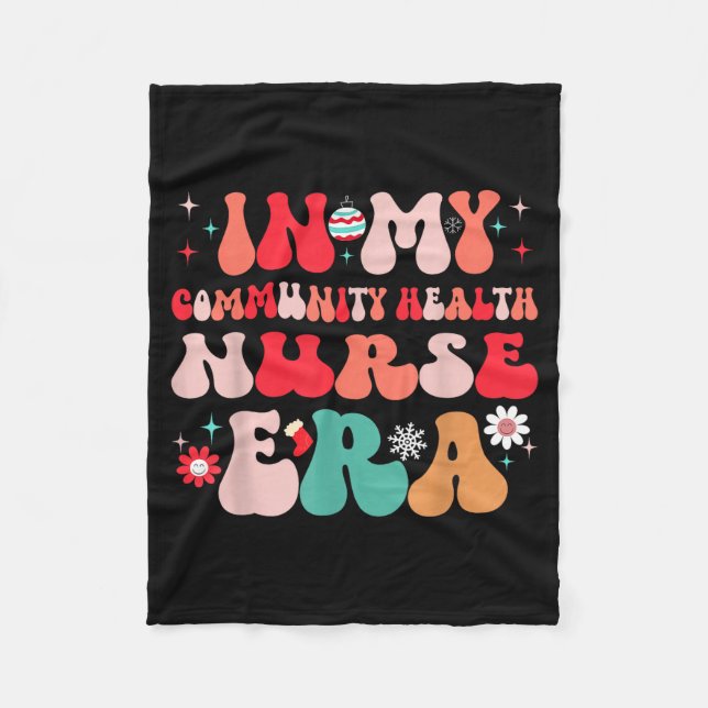 Manta Polar Christmas Community Health Nurse Present For Funny (Anverso)