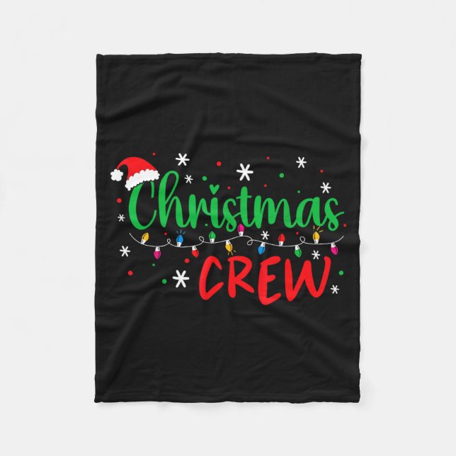 Manta Polar Christmas Crew Xmas Lights Family Matching Pajamas (Anverso)